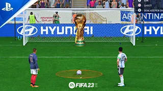 ARGENTINA VS FRANCE ! MESSI VS MBAPPE ! FIFA 23 PENALTY SHOOTOUT ! FIFA WORLD CUP FINAL