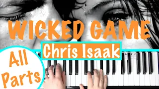 How to play WICKED GAME - Chris Isaak Piano Tutorial | Chords Accompaniment