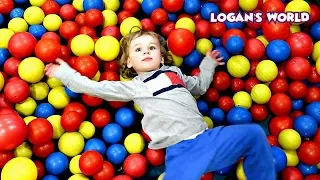 Huge Ball Pit At Indoor Playground For Kids