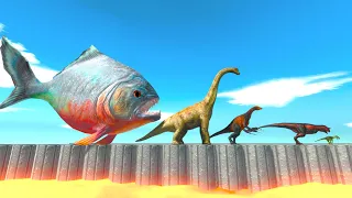 Giant Slope And Ferocious Piranhas - Which Dinosaur Can Overcome This Challenge