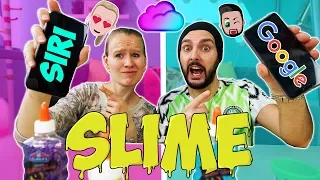 SIRI VS. GOOGLE MACHEN SCHLEIM CHALLENGE! Kaan vs. Kathi #SlimeChallenge - Wer hat besseren Slime?