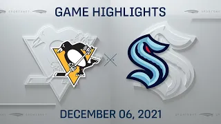 NHL Highlights | Penguins vs. Kraken - Dec. 6, 2021