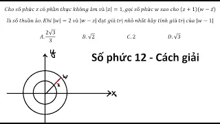 Toán 12: Cho số phức z có phần thực không âm và |z|=1,gọi số phức w sao cho (z+1)(w-z ̅ )là số thuần