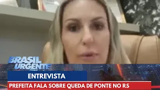 Prefeita de Santa Tereza (RS) fala com Joel Datena sobre queda de ponte | Brasil Urgente