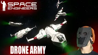 How to make A DRONE ARMY using the new AI Blocks (space Engineers)