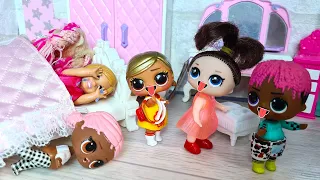 WHILE EVERYONE WAS SLEEPING, LOL DOLLS RAN AWAY😲 Katya and Max funny family Funny Barbie dolls LOL