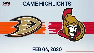 NHL Highlights | Anaheim Ducks vs. Ottawa Senators – Feb. 4, 2020