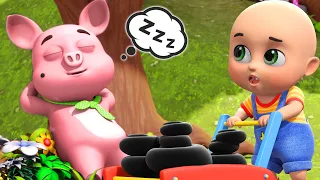 Five Little Piggy On The Railway Track 🐷 + More Nursery Rhymes | Rhymes For Children