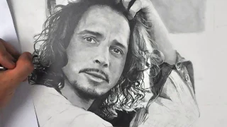 Keegan Hall's time-lapse drawing: "Chris Cornell"