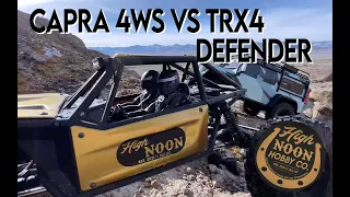 Axial Capra 4WS VS. Traxxas TRX4 Defender! [Rock Crawling in West Wendover, Nevada]