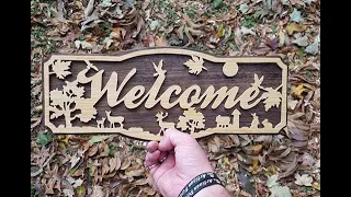 Rustic Welcome Sign, Scroll Saw Project