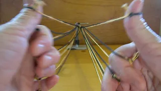 17th C. Bucks Horns fingerloop braid, solo braider workaround method