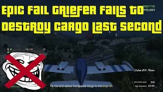 GTA Online Epic Fail Griefer Fails To Destroy Cargo Last Second