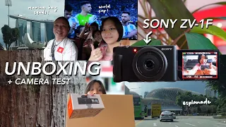 MY NEW SONY ZV-1F 📸 unboxing, set-up and photo+video test!!! great beginner vlogging camera 2022 🤩