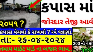 Kapas na bhav | 26-04-2024 | કપાસના ભાવ:2024 | Information about cotton crop price | Commodity Trend