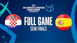 SEMI-FINALS: Croatia v Spain | Full Basketball Game | FIBA U16 Women's European Championship 2022