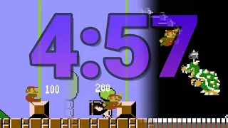 Super Mario Bros. Any% Speedrun in 4:57.993!