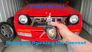Porsche 944 Manually Opening the Sunroof-How to Build a Remote 12 Volt Switch.|| 1989 Porsche 944 S2