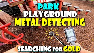 Park PLAYGROUND Metal DETECTING! | Searching for GOLD (E3) | Minelab Equinox 600