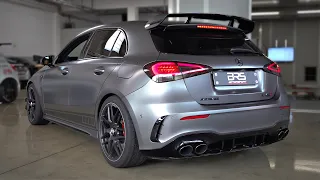 500HP Mercedes A45 S AMG with Capristo Decat Exhaust SOUNDS 🔥 | Launch Control, Accelerations & More