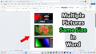 How to make all pictures the same size in word 2016 2010 2013 2007