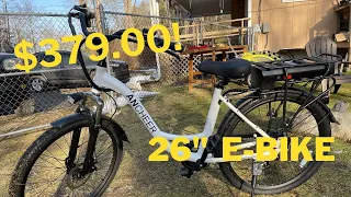 $379.00  Ancheer 26" E-bike unboxing and first ride