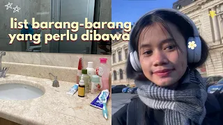 LIST BARANG-BARANG YANG PERLU DI BAWA SAAT KULIAH DI LUAR NEGERI