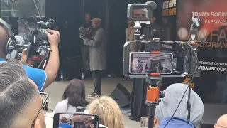 Big Don Keith from USA  & Suraj from @ActualCoverageGIVE speech at Tommy Robinson's Demo London