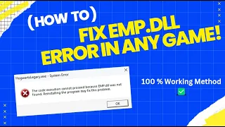 Solve 'EMP.dll Error' in Hogwarts Legacy | New Quick Method (2023)