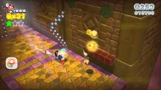 Super Mario 3D World (Wii U) - King Ka-thunk's Castle (Green Stars, Stamp)