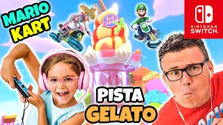 MATILDE PRINCIPESSA PEACH e DAVIDE LUIGI sulla PISTA GELATI: Mario Kart Nintendo Switch