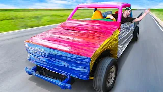 I Built a Real Car Using Duct Tape!