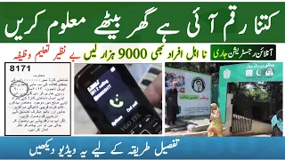 How To Check Bisp Ehsaas Payment In 1 Minute || Check Ehsaas kafalat Payment At Home Online 9000