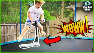 How to make a Trampoline Scooter | Scooter Kid Krazy Kai