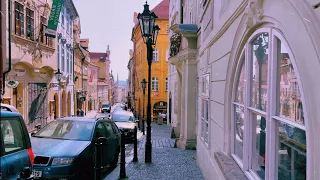 WALKING IN PRAGUE - Cinematic Spring Walk 4K - Relaxing City Ambience - Virtual Tour ASMR