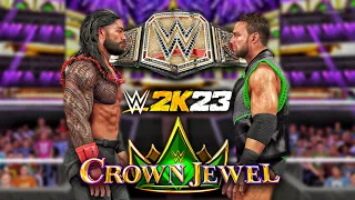 WWE 2K23: Roman Reigns (c) vs. LA Knight | Undisputed WWE Universal Title | WWE Crown Jewel 2023