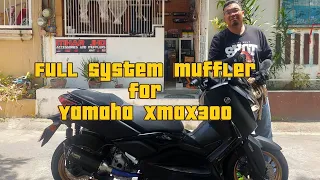 Yamaha XMAX 300 full system muffler sold and installed w/soundcheck salamat po FRM. SARIAYA Quezon