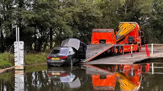 Watery Gate Lane KILLER Ford // Vehicle vs FLOODED Ford compilation #fail #ford #splash #flood