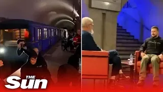 David Letterman interviews Zelensky in underground Kyiv metro station