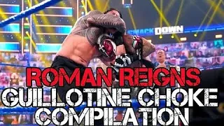 WWE Roman Reigns Guillotine Choke Compilation || ALL GAMING