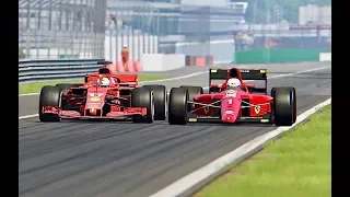 Ferrari F1 2018 vs Ferrari F1 1990  - Monza