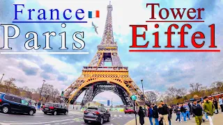 Eiffel tower walking tour in | March 2023 - 4K60fps HDR video resolution