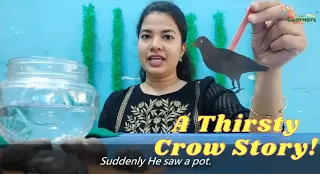 A thirsty crow | Short moral story for kids | Ice-cream stick puppets