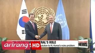 South Korean President Moon seeks UN chief's active role in mediating North Korea ...