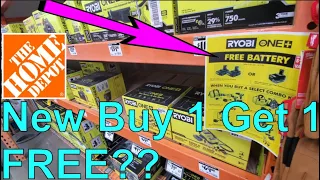 NEW Ryobi Buy 1 Get 1 FREE? Shopping @ Home Depot