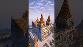 Minecraft: Cathedral Timelapse Build #shorts #minecraft