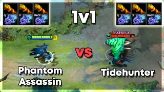 Phantom Assassin  vs Tidehunter with 3x MKB and 3x Moonshard | Level 30 Dota 2 1v1 | Who Will Win?