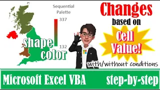 How to change shapes color on Cell Value Change in Excel (not using Map)