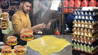 MOST FAMOUS KHAN BURGERS | BEST STREET FOOD IN LAHORE PAKISTAN
