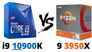 i9 10900k vs Ryzen 9 3950X | Ryzen 9 3950X vs i9 10900k | ALL BENCHMARKS!